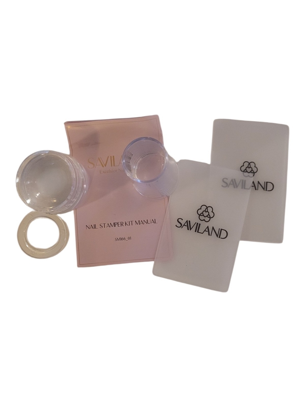 Nail Stamper Kit with Clear & White Tools
